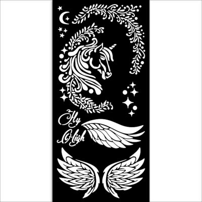 Stamperia 12x25cm Thick Stencil - Wonderland Unicorn