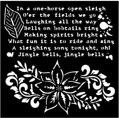 Stamperia 18x18cm Thick Stencil -The Nutcracker Poinsettia