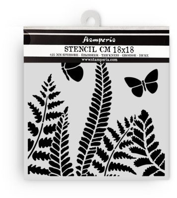 Stamperia 18x18cm Thick Stencil - Daisy Art Fern