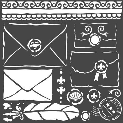 Stamperia 18x18cm Thick Stencil - Princess Letters