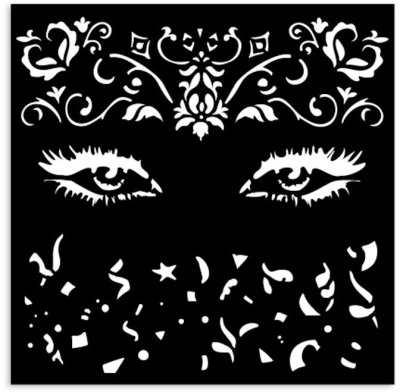 Stamperia 12x12cm Thick Stencil - Masquerade Eyes