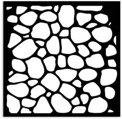 Stamperia 12x12cm Thick Stencil - Hidden Grove Stone Pattern