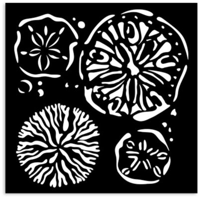Stamperia 12x12cm Thick Stencil - Silent Sea Sponges