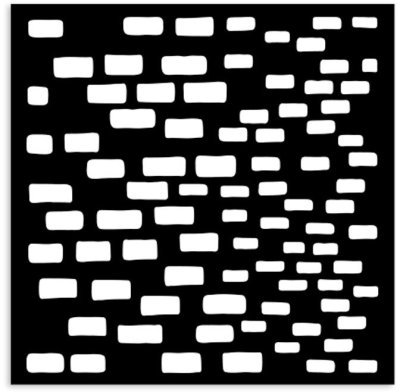 Stamperia 12x12cm Thick Stencil - Silent Sea Village Bricks Pattern