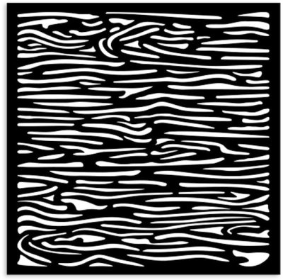 Stamperia 12x12cm Thick Stencil - Silent Sea Village Wood Pattern
