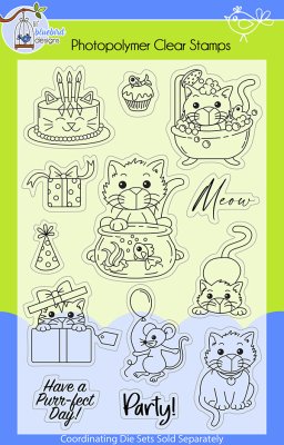 Lil' Bluebird Designs Stamp Set - Kitty Love
