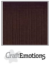 CraftEmotions Linen Cardboard - Chocolate (10 sheets)