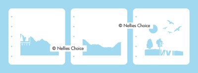 Nellie‘s Choice Layered Combi Stencil Set - Nature #1 (3 stencils)