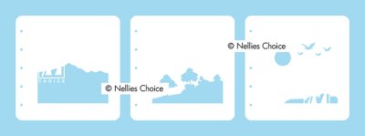 Nellie‘s Choice Layered Combi Stencil Set - Nature #2 (3 stencils)