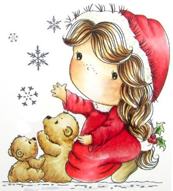 Little Darlings Candibean Cling Rubber Stamp - Let It Snow