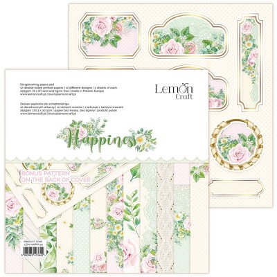 LemonCraft 8”x8” Paper Pad - Happiness (12 sheets)