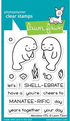 Lawn Fawn Clear Stamp Set - Manatee-rific