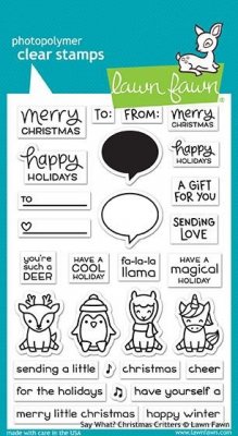 Lawn Fawn Clear Stamps - Say What? Christmas Critters