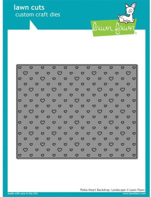 Lawn Cuts Custom Craft Dies - Polka Heart Backdrop (Landscape)