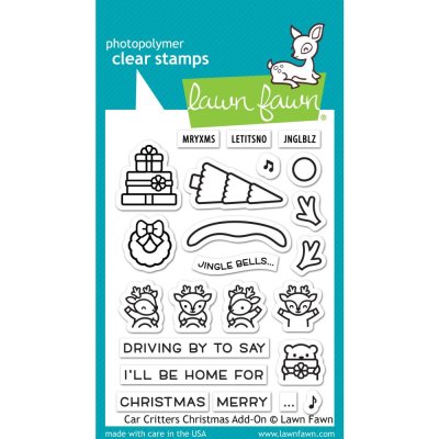 Lawn Fawn Clear Stamps - Car Critters Christmas Add-On