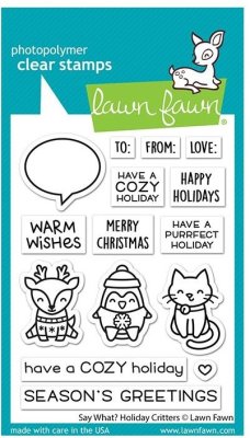 Lawn Fawn 3"x4" Clear Stamps - Say What? Holiday Critters