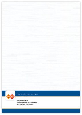Card Deco A4 Linen Cardstock - White (10 sheets)