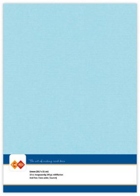Card Deco A4 Linen Cardstock Light Blue (10 sheets)