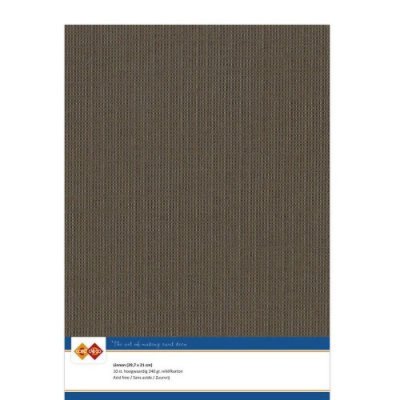 Card Deco A4 Linen Cardstock - Chocolate Brown (10 sheets)