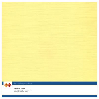 Card Deco 12"x12" Linen Cardstock - Yellow (10 sheets)