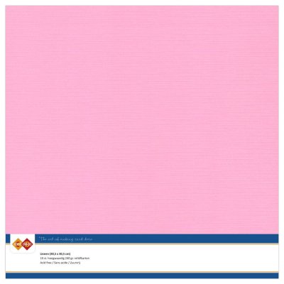 Card Deco 12"x12" Linen Cardstock - Pink (10 sheets)