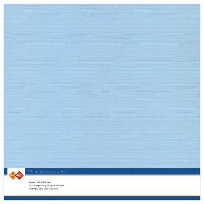 Card Deco 12"x12" Linen Cardstock - Soft Blue (10 sheets)