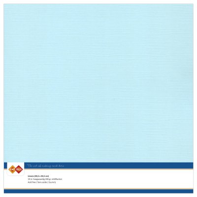 Card Deco 12"x12" Linen Cardstock - Baby Blue (10 sheets)