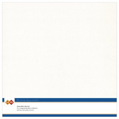 Card Deco 12”x12” Linen Cardstock - Off-white (10 sheets)