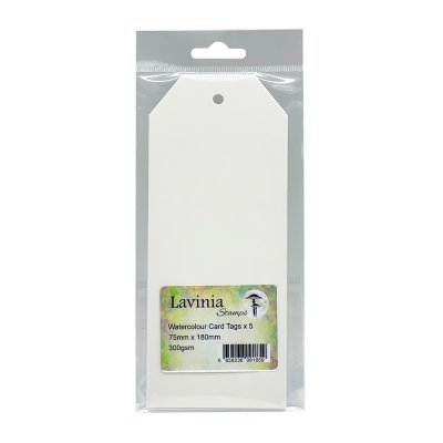 Lavinia Stamps Watercolour Card Tags - 75mm x 180mm (5 pack)