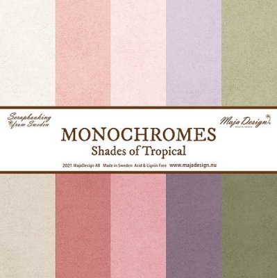 Maja Design Shades of Tropical Monochromes Colours 12x12 - Set (5 st papper)