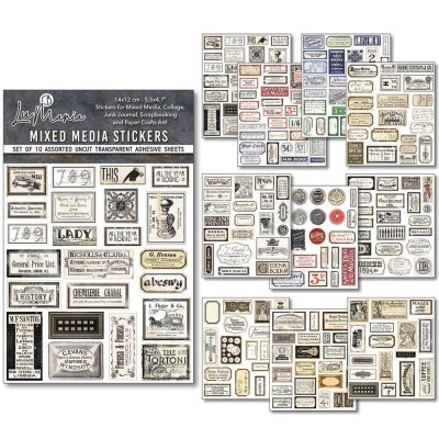 Ciao Bella Mixed Media Stickers - Vintage Scripts