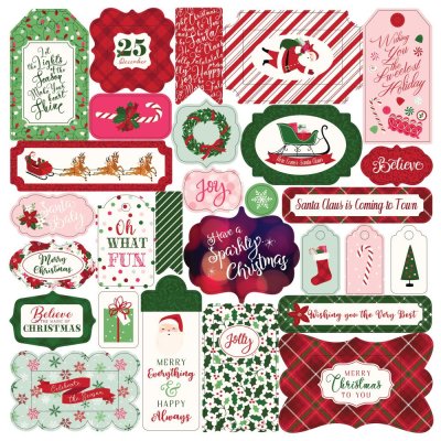 Echo Park Cardstock Die-Cuts - Merry & Bright Frames & Tags (33 pack)