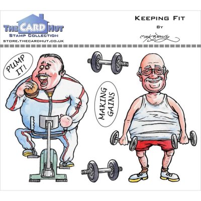 The Card Hut 4"x6" Clear Stamps - Garden Sheds Keeping Fit