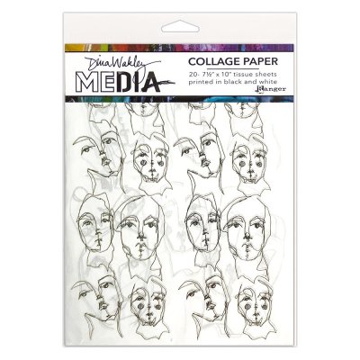 Dina Wakley Media 7.5"x10" Collage Tissue Paper - Church Doodles (20 sheets)