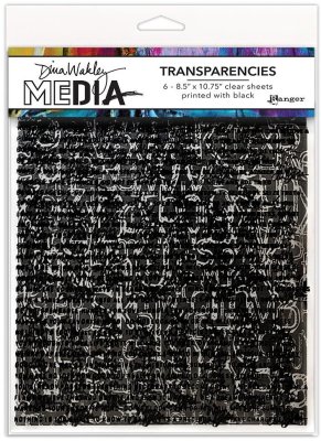 Dina Wakley MEdia Transparencies - Typography Set 1