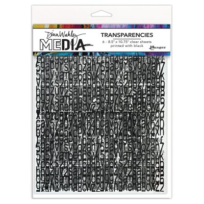 Dina Wakley MEdia Transparencies - Typography Set #2