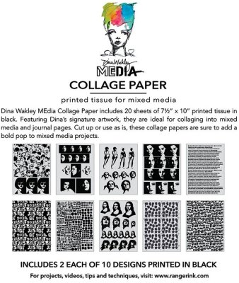 Dina Wakley MEdia Collage Paper - Bold