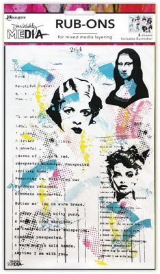 Dina Wakley MEdia Rub-Ons - On Their Mind