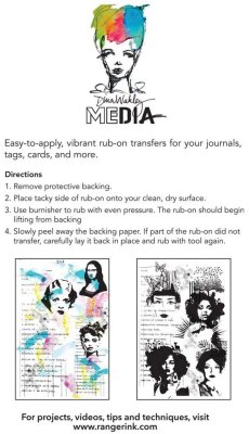 Dina Wakley MEdia Rub-Ons - On Their Mind