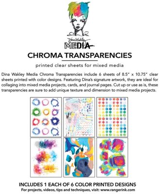 Dina Wakley MEdia Chroma Transparencies - Painted Elements