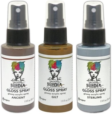 Dina Wakley Media Gloss Sprays - Antique Pack (3 x 56 ml)