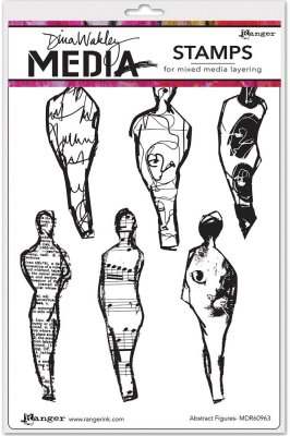Dina Wakley Media Cling Stamps - Abstract Figures
