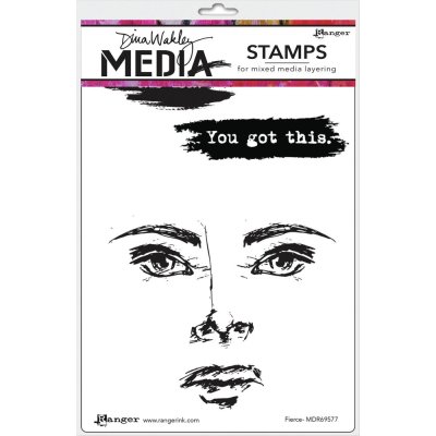 Dina Wakley 6"x9" Media Cling Stamps - Fierce