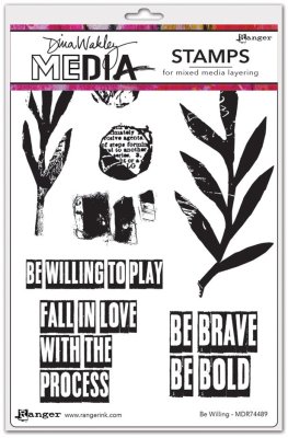 Dina Wakley 6"x9" Media Cling Stamps - Be Willing