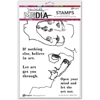 Dina Wakley Media Cling Stamps - Let The Art Out