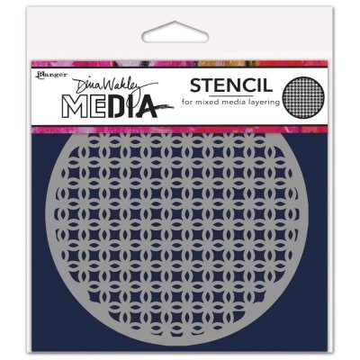 Dina Wakley 5"x5" Media Stencils - Coasters #4