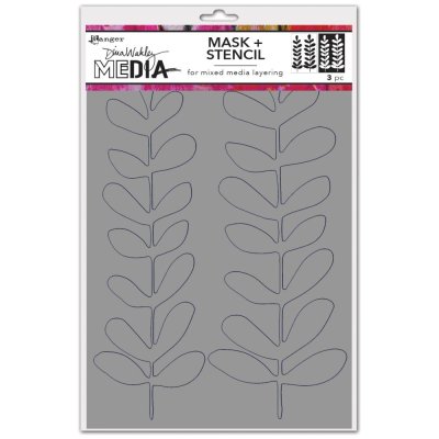 Dina Wakley 9"x6" Media Stencils - Branches Redux