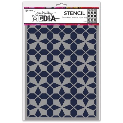 Dina Wakley 9"x6" Media Stencils - Tile Floor
