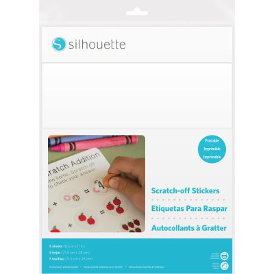Silhouette Printable Scratch-Off Sticker Sheets - Printable (5 pack)