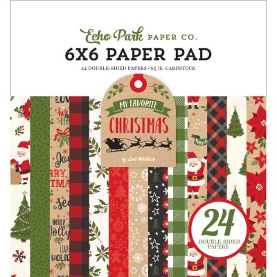 Echo Park 6”x6” Paper Pad - My Favorite Christmas (24 pack)